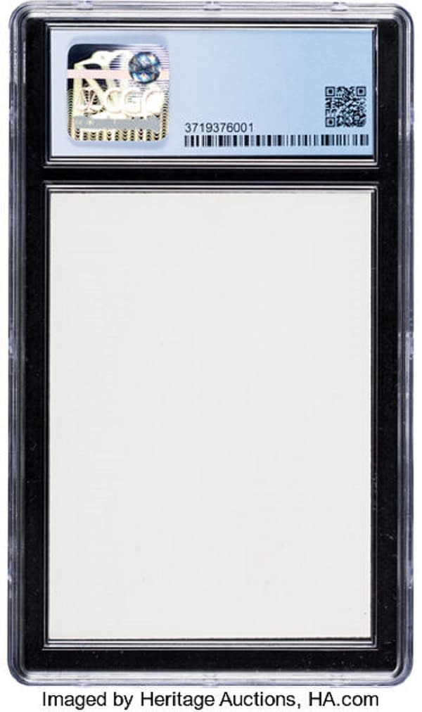 The blank back face of the 8.5-graded "Galaxy Star" Holofoil Blastoise Pokémon TCG card being auctioned at Heritage Auctions right now!
