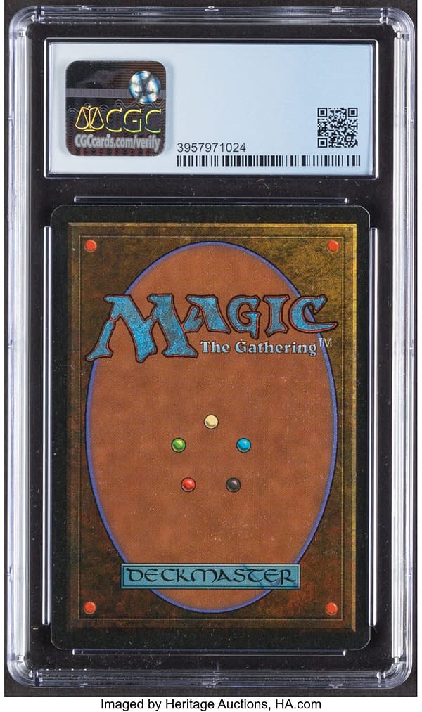 The back face of Concordant Crossroads, a card from Legends, an early expansion for Magic: The Gathering. Currently available at auction on Heritage Auctions' website.