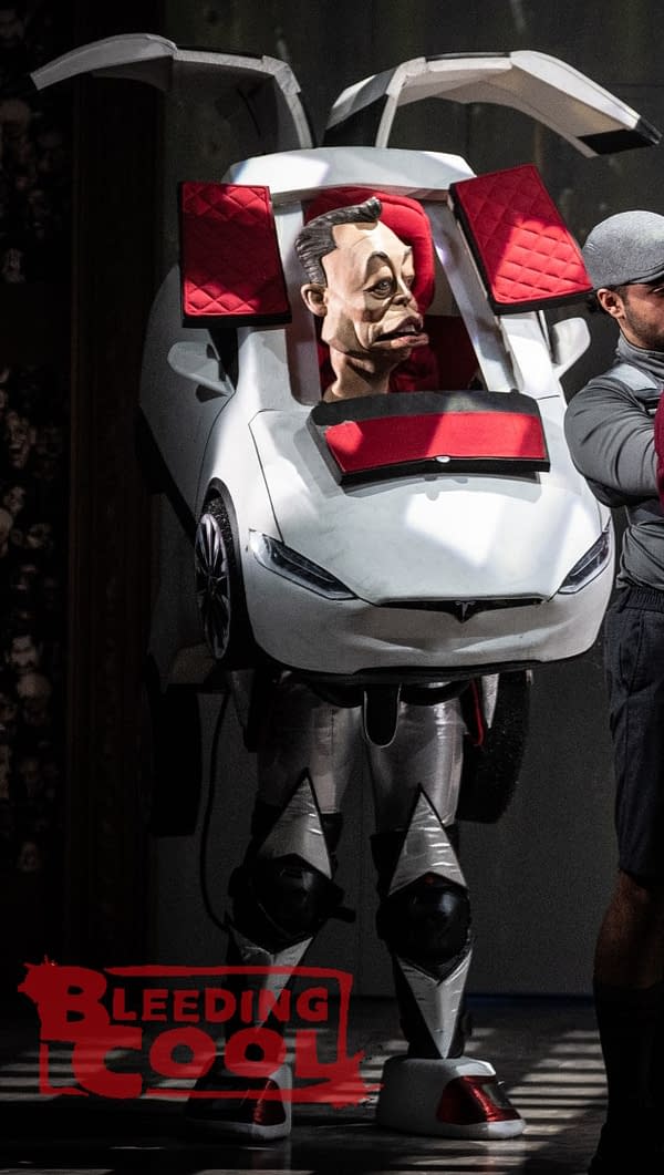 The Elon Musk Tesla Transformer From Spitting Image The Musical