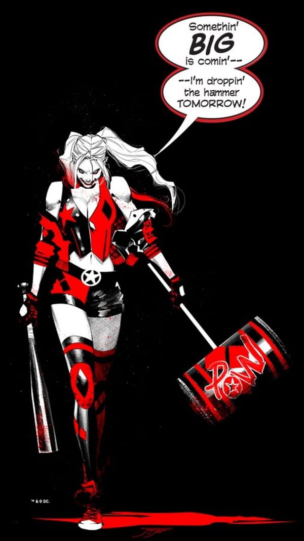 Harley Quinn #1 Announced Tomorrow? What's Up With Her Neck?