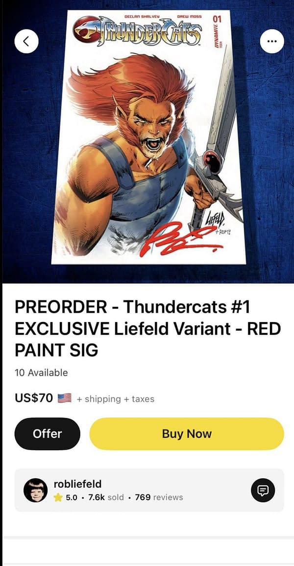 The Latest On Rob Liefeld's Last Blood and ThunderCats