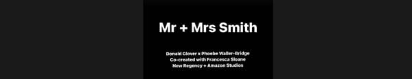 Phoebe Waller-Bridge Exits Amazon, Donald Glover's Mr. &#038; Mrs. Smith