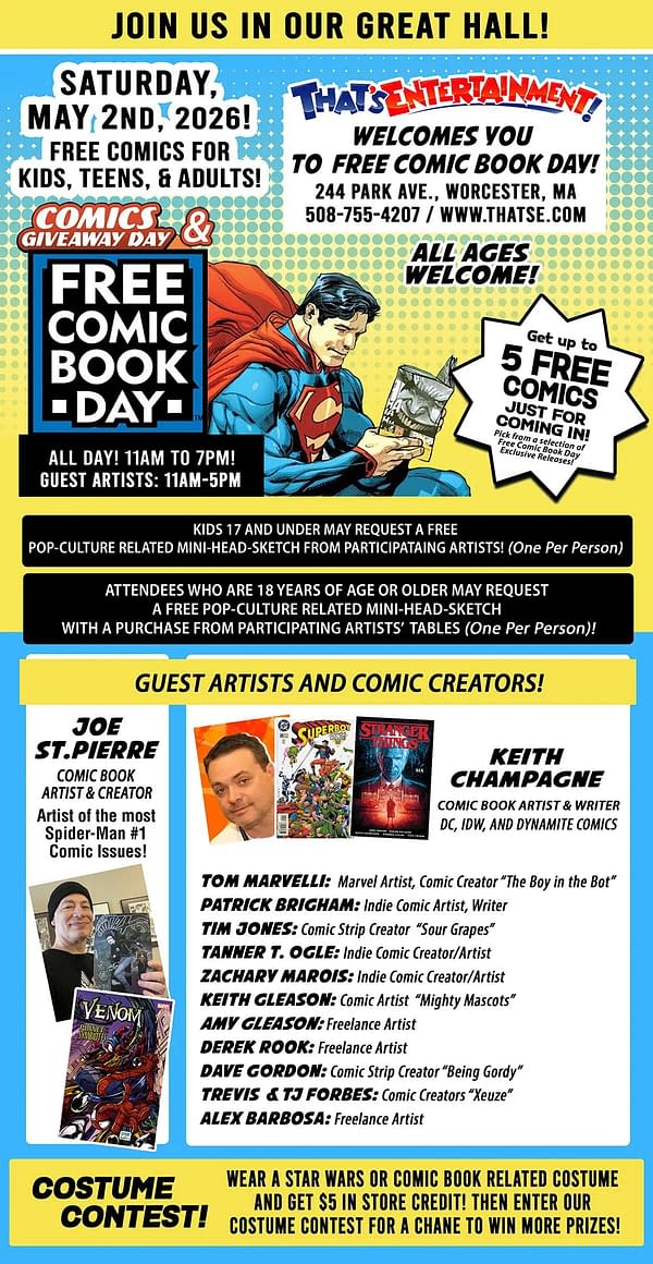 Free Comic Book Day Tomorrow. And Also Comics Giveaway Day