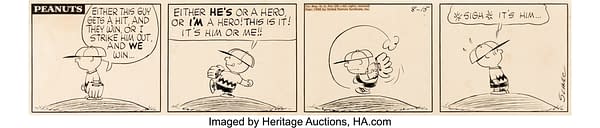 Peanuts Baseball Strip Up For Auction Over At Heritage Right Now