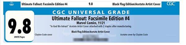 CGC Changes Policy On Clayton Crain & Black Flag's Acetate Covers