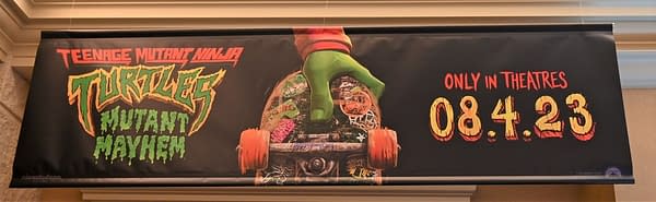 Teenage Mutant Ninja Turtles display at CinemaCon 2023, photo by Denz.