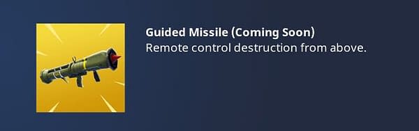 Fortnite Will Be Getting Guided Missiles Soon