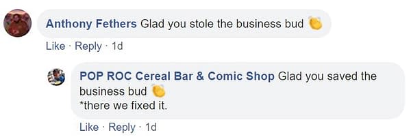 POP ROC Comic Shop &#8211; A Storm in a Cereal Bowl?