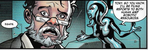 Advance Review: Tony Stark: Iron Man #1 by Dan Slott and Valerie Schiti &#8211; Will Tony Stark Become Self-Aware As Well?