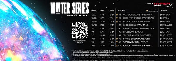 HyperX Arena Announces Winter Series Esports Tournaments