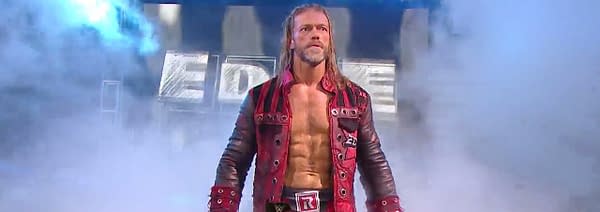Edge makes his entrance at WrestleMania 36, courtesy of WWE.