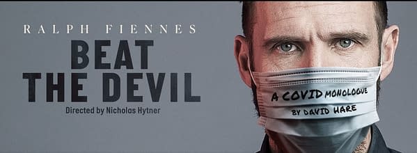 Ralph Fiennes in "Beat the Devil" (Image: Bridge Theatre- screencap)