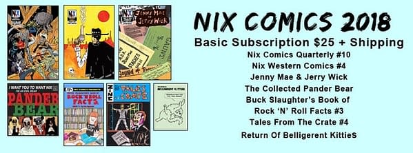 Nix Comics Offers Subscription for All Your 2018 Rock N' Roll, Horror, and Western Comic Needs