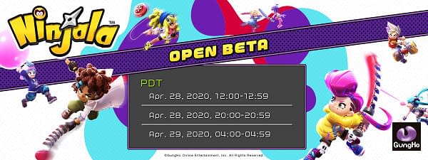 The official times for the April open beta, courtesy of GungHo Online Entertainment.