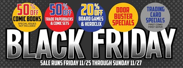 Black Friday Comic Book Store Sales