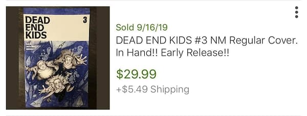 Dead End Kids #3 Delayed, Copies Selling for 750% of Cover Price