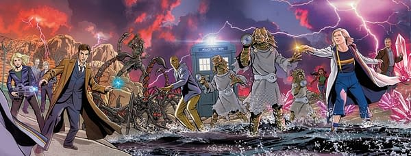 Christopher Jones' Connecting Covers For Doctor Who Comics #1-4