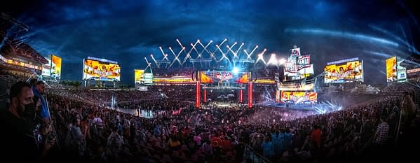 WrestleMania 37 Attendance: You can verify WWE's claim if you can count every person in this photo. [Photo credit: WWE]