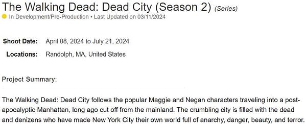 The Walking Dead: Dead City Season 2 Update.