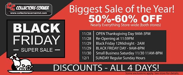 XX Comic Book Stores Doing Black Friday Sales Today