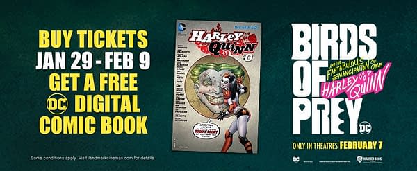 DC To Advertise and Give Away Harley Quinn Comics in Cinemas