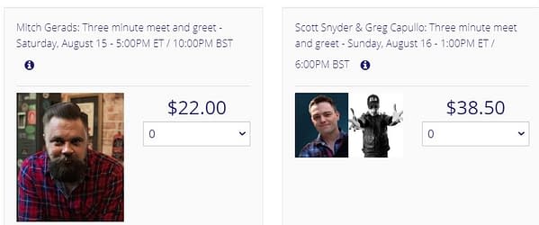 $22 To Speak To Scott Snyder, Tom King, Greg Capullo For 3 Minutes