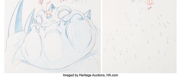 Dragon Ball GT Haze Shenron Animation Drawing Group of 2. Credit: Heritage Auctions