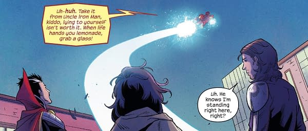 Iron Man Meddling in Teenage Love Affairs in Magnificent Ms. Marvel #9