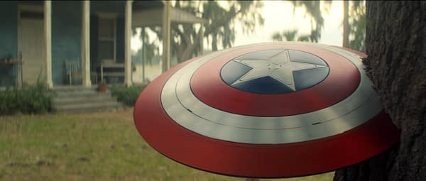 The passing of the shield and leads to The Falcon and the Winter Soldier (Image: Disney+)