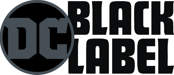 The logo for DC Comics' Black Label line of mature readers comic books, a number of which have now had their production paused.