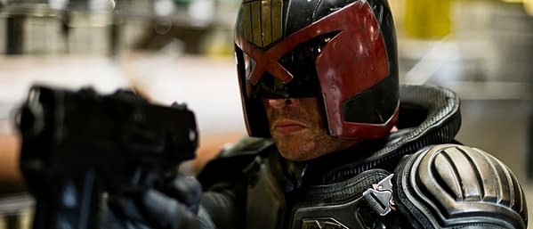 Karl Urban in Judge Dredd (Image: Rebellion)