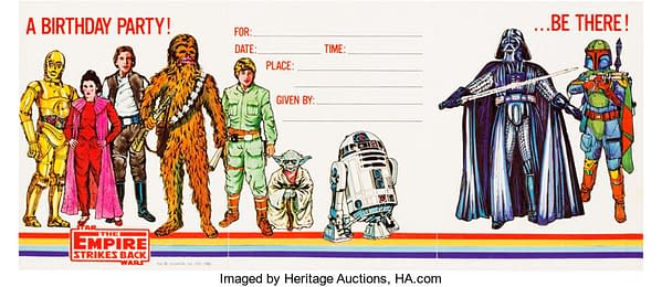 Rare Star Wars ESB Birthday Card Art On Auction At Heritage Right Now