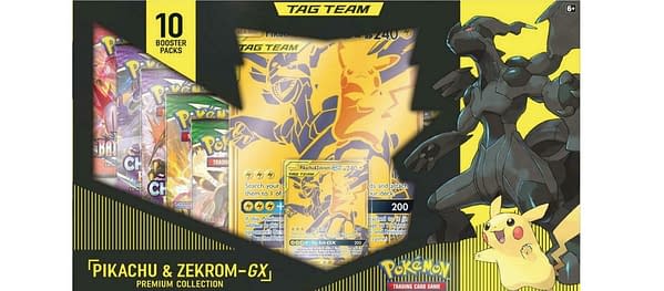 GameStop Exclusive Pikachu & Zekrom Tag Team GX Box. Credit: Pokémon TCG