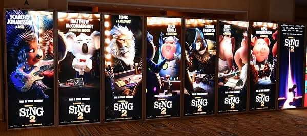 All Of The Posters and Displays On The Floor At CinemaCon