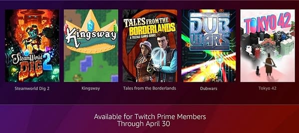 Looking Over the Free Games for Twitch Prime Members in April