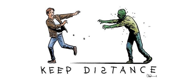 The Walking Dead's Charlie Adlard Draws Zombie PSA for Covid-19