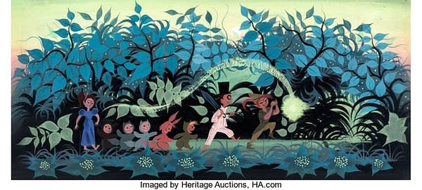 Peter Pan concept art by Mary Blair. Image from Heritage Auctions