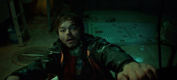 Below: Hartnett, Heaton, Davis Hunt Sea Creature in New Netflix Series