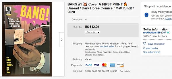 Matt Kindt's Bang #1 Booms On eBay