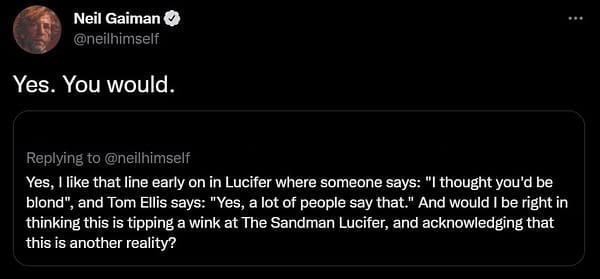 The Sandman: Gaiman STILL Has to Explain Why Tom Ellis Isn't Lucifer
