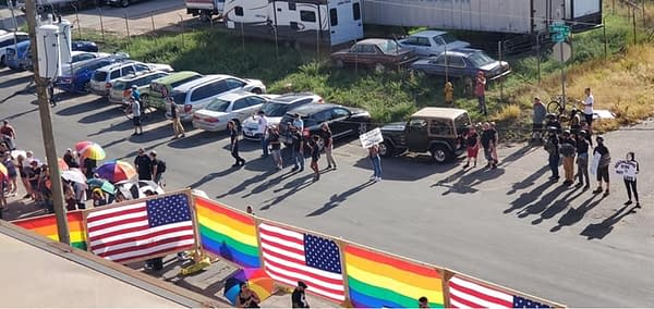 "Proud Boys" Protest Mile High Comics in Denver, Colorado, Over Drag Show