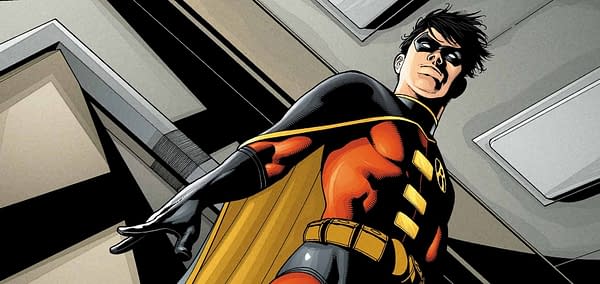 DC Comics' Robin character, vigilant and stoic.