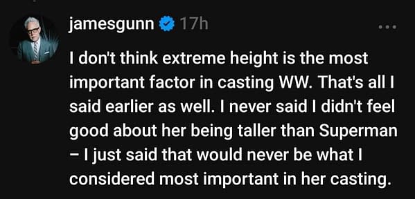 Should Wonder Woman Be Taller Than Superman? Gunn on DCU/Height
