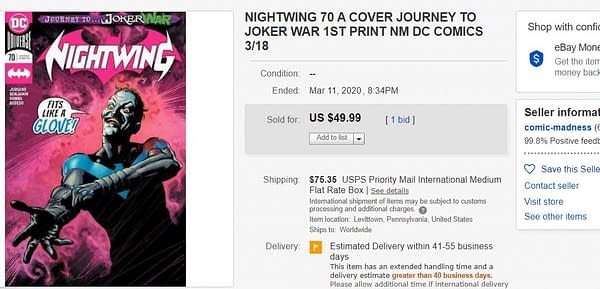 Insanely, Nightwing #70 Hits $50 on eBay &#8211; Are We Going to Do This Again?