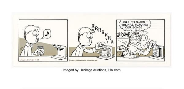 Jim Davis Garfield Daily Comic Strip. Credit: Heritage Auctions