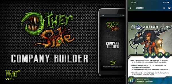 Promotional art for The Other Side, a wargame designed and developed by Wyrd Games. This game has just gotten a builder app for Android.