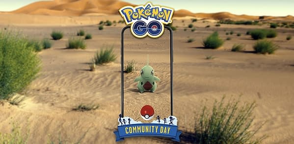 Community Day Classic: Larvitar graphic in Pokémon GO. Credit: Niantic
