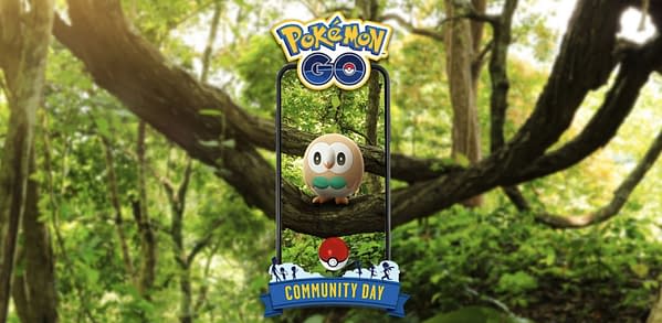 Rowlet Community Day graphic in Pokémon GO. Credit: Niantic