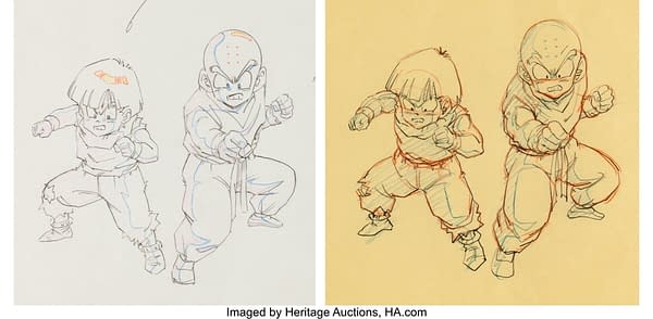 Gohan & Krillin from Dragon Ball Z Original Artwork. Credit: Heritage Auctions