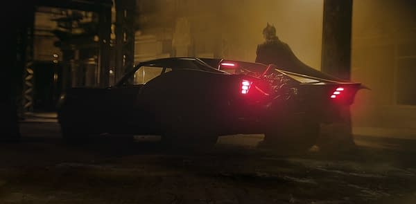 The New Batmobile from The Batman which stars Robert Pattinson and is directed by Matt Reeves.
